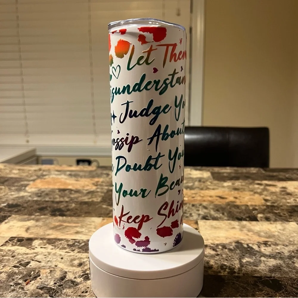 Colorful Inspirational 20 oz Stainless Steel Tumbler